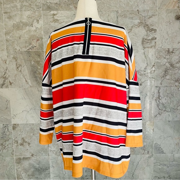 Bonmarché Colour Block Stripe Printed T-Shirt - Picture 5 of 7